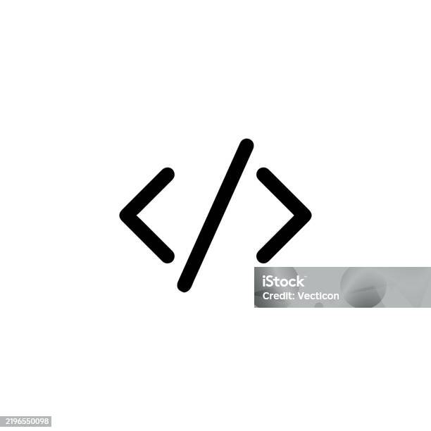 Code Symbol Representing Programming Or Web Development Vector Stock ...
