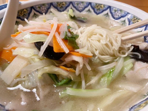 istock Vegetable ramen noodles with cabbage and carrots 2196551041