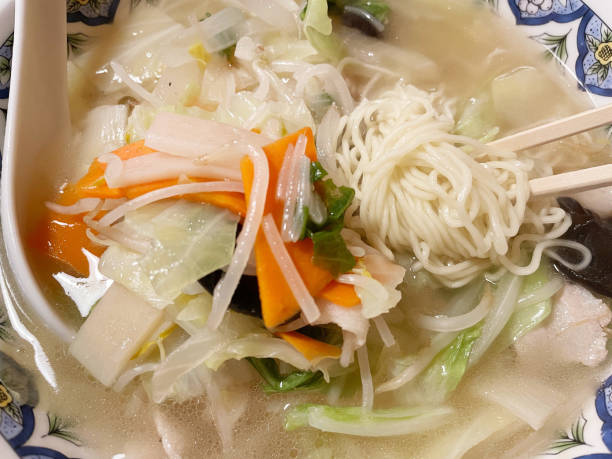 istock Vegetable ramen noodles with cabbage and carrots 2196551049