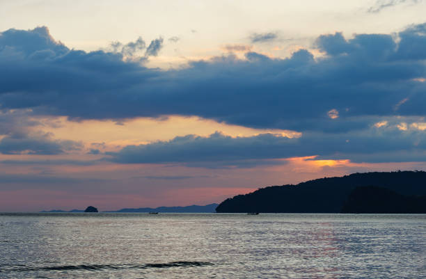 Sunset on Ao Nang beach in Krabi Thailand