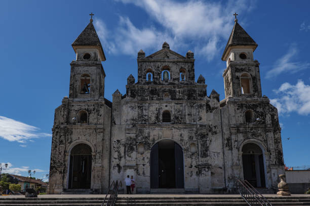 Colonial Architecture of Granada Nicaragua streets and local life