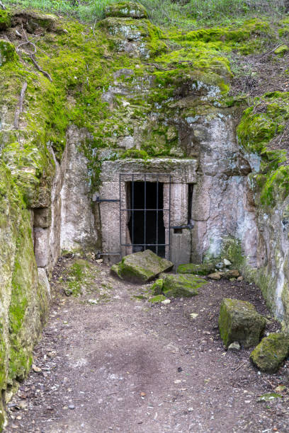 istock Moss-covered stones guard a hidden entrance. 2196555963