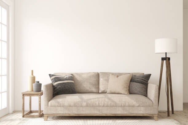 istock Living-room interior in scandinavian style. Interior mockup. 3d render. 2196558533