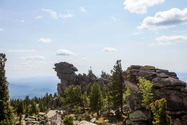 istock Remnants pillars. Mount Zelenaya. Sheregesh, Russia 2196558742