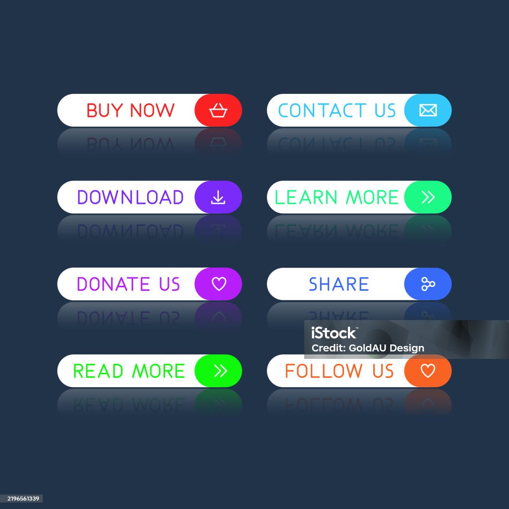 Cta Button Set Cta Button Set Stock Illustration - Download Image Now - Advertisement ...