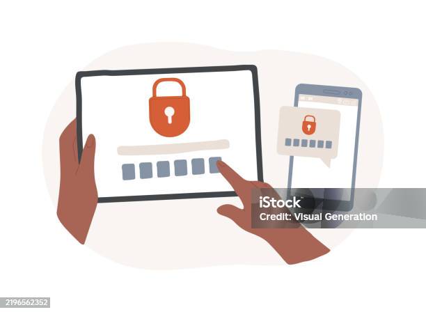Twofactor Authentication Verification Isolated Cartoon Vector ...