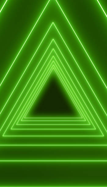 istock Illustation of many triangles in neon green 2196564089
