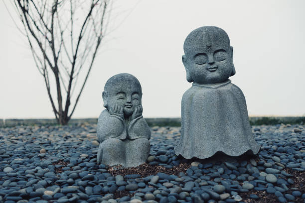 Lovely stone statues of Chinese monks