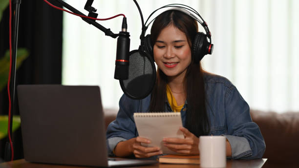 istock Podcast Recording Session with Young Asian adult host 2196574441