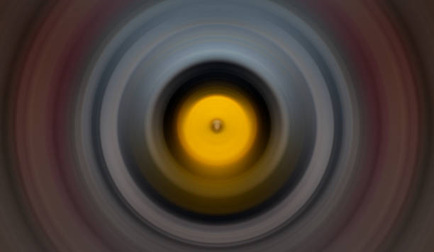 istock Abstract round orange background. Circles from the center point. Image of diverging circles. 2196574876