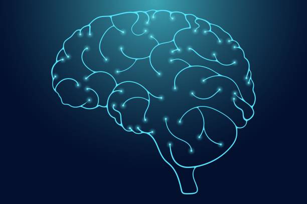istock Glowing neon outline of a human brain with neural connections on a dark gradient background. Futuristic illustration for AI, technology, and neuroscience concepts 2196576108