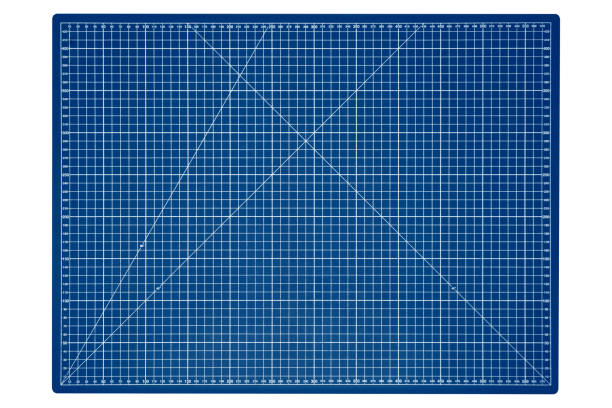 istock A big blue cutting mat with a white grid is isolated. 2196580689