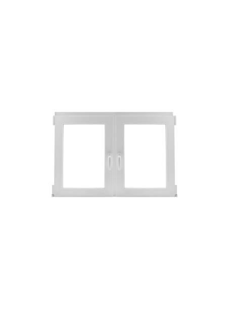 istock White PVC casement plastic window with two sashes is isolated. 2196580700
