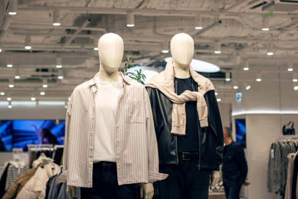 istock Male mannequin in blue jacket close up 2196584035