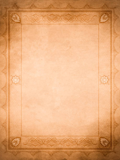 istock Old paper background with decorative vintage border. 2196587759