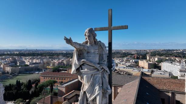 istock Backlight on the Basilica of St. John Lateran in Rome 2196590887