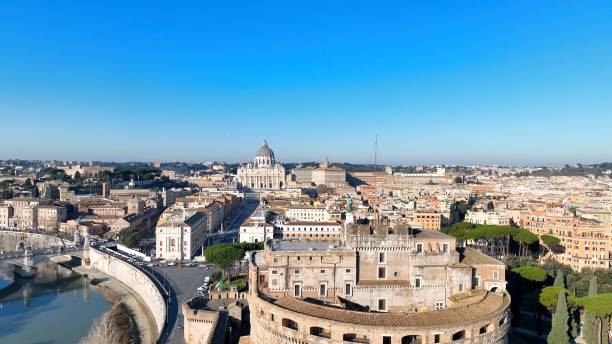 istock Panorama of St. Peter's and Castel Sant'angelo. Rome. 2196591019