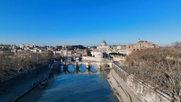 istock Castel Sant'Angelo Bridge over the Tiber River. Rome, Italy. 2196592360