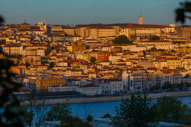 istock A sprawling cityscape with diverse architecture, featuring prominent towers and domes, stretches along a riverbank under a clear sky at dusk. 2196599711