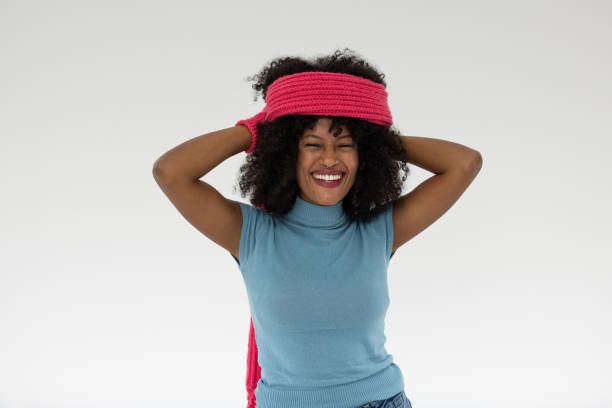 istock Joyful Woman Smiling with Handmade Accessories 2196603057