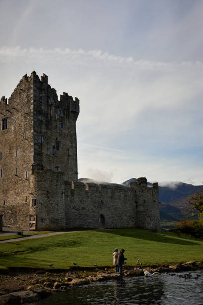Ross Castle in Killarney, Ireland in summer in dramatic weather