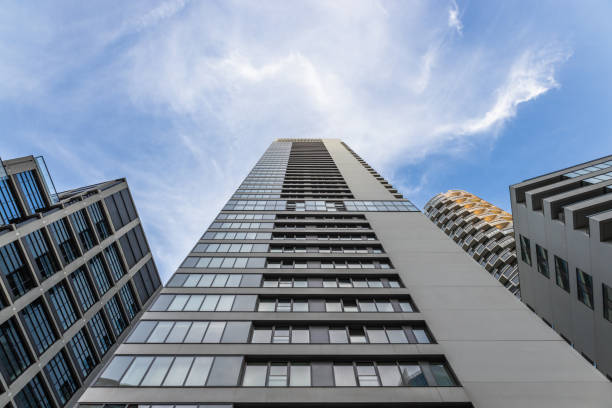 istock Skyscraper Perspective. Tall Modern Building with Glass and Concrete 2196605440