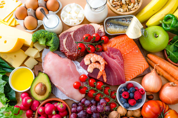 istock Ketogenic diet: ingredients for a well balanced diet and healthy eating 2196609131