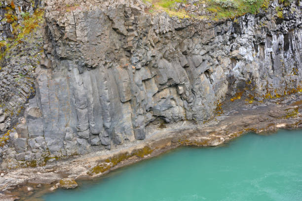 Studlagil basalt canyon in East Iceland. The canyon is located in the upper part of Jokuldalur Valley in East Iceland