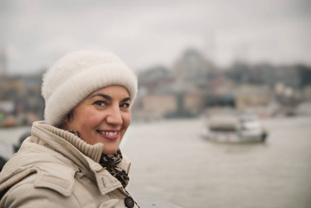 Istanbul portrait Blue mosque in the background