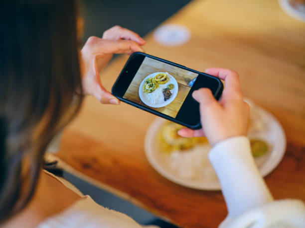 istock Young Adult Taking a Photo in a Restaurant 2196617451