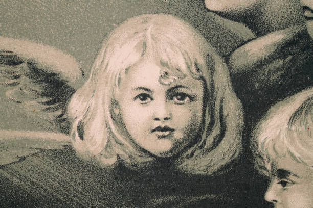 istock Portrait of a cherub like child, eyes open 2196618722