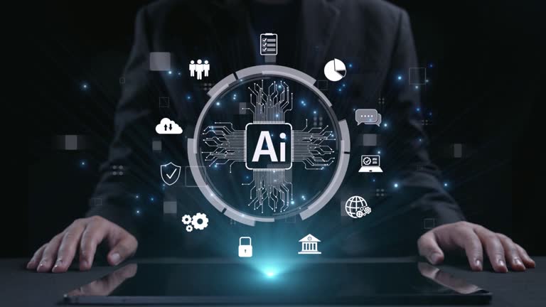 Human interact with AI artificial intelligence brain process generative AI UUID