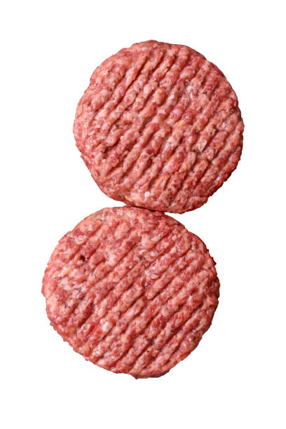 istock Fresh raw ground beef burger patty with salt and spices 2196621006