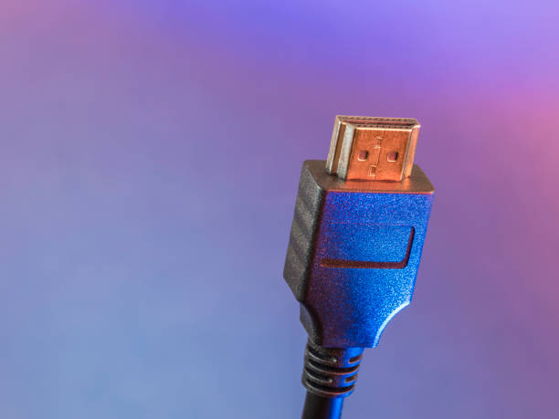istock Close-up of HDMI connection cable 2196630261