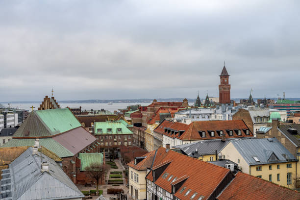 Cityscape of Helsingborg in winter