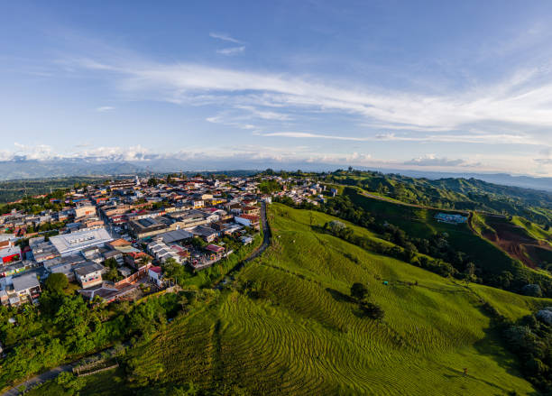 istock Panoramic of a typical Colombian town 2196646894
