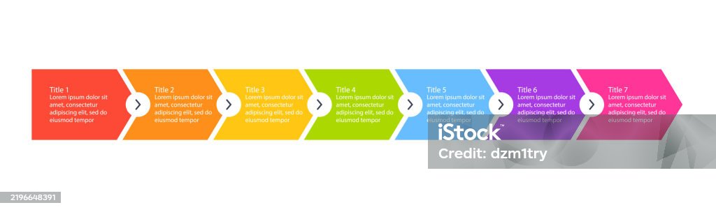7 Step Sequencing 7 Step Diagram Template Stock Illustration - Download Image Now ...