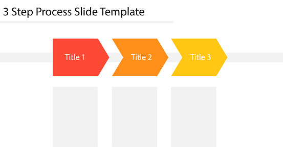 3 Step Process Slide Template Stock Illustration - Download Image Now ...