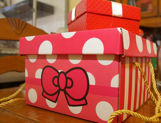 istock Chinese new year decoration, red box with gold ornaments. 2196649378