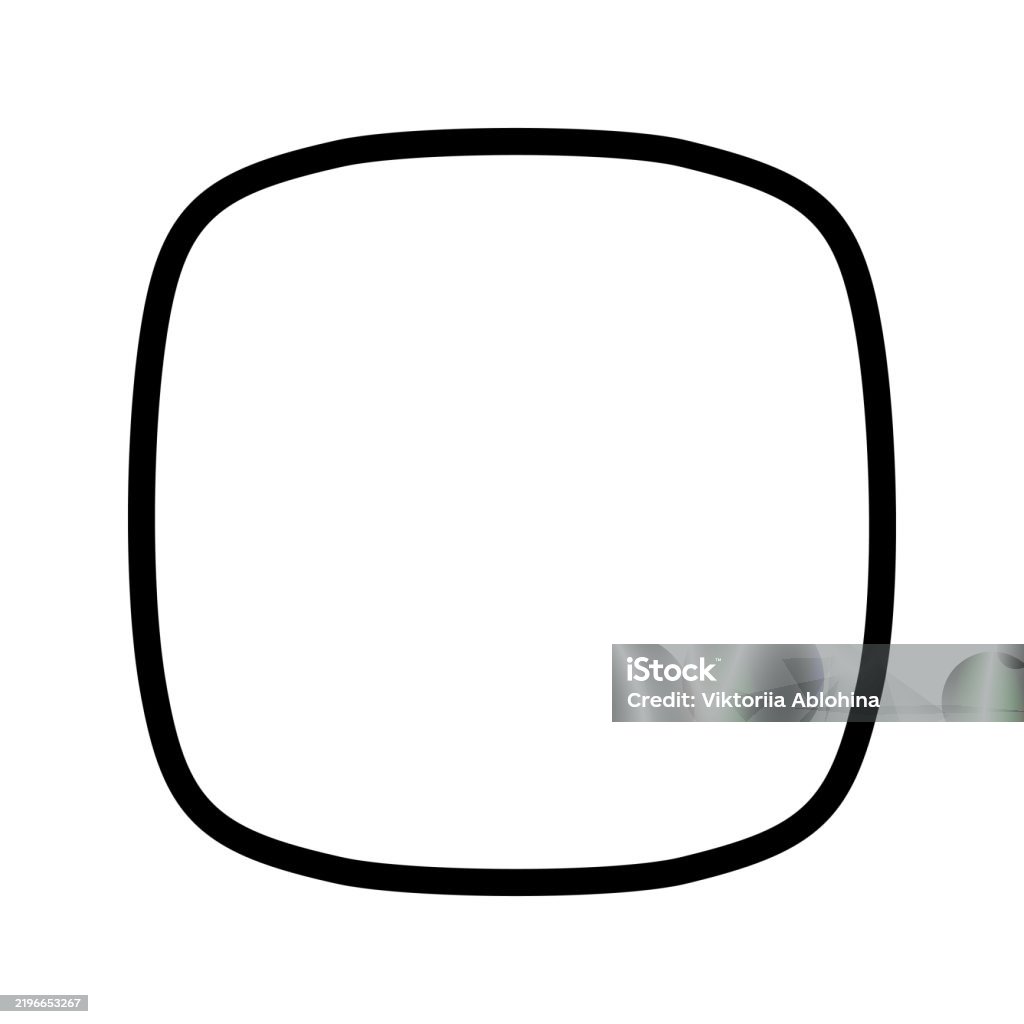 Squircle Or Square With Rounded Borders Frame Simple Geometric Shape ...