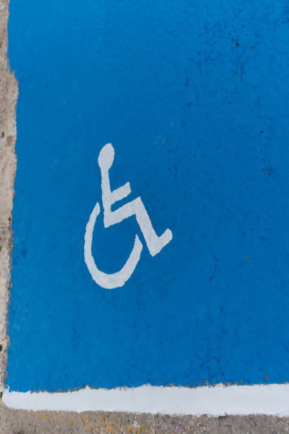 istock Disabled parking sign, road traffic signs 2196658993