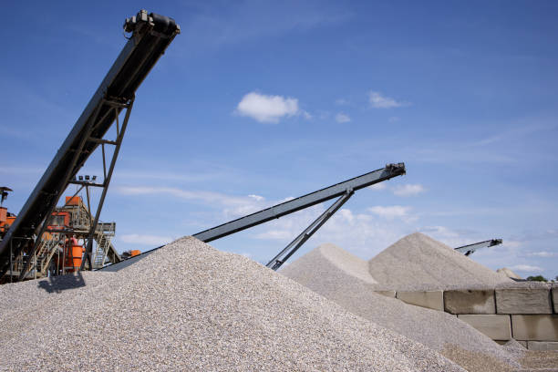 istock Conveyors transfer the crushed stone divided into fractions after the rumble. 2196662941