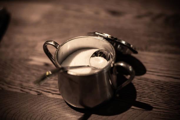 Sugar pot in a coffee shop