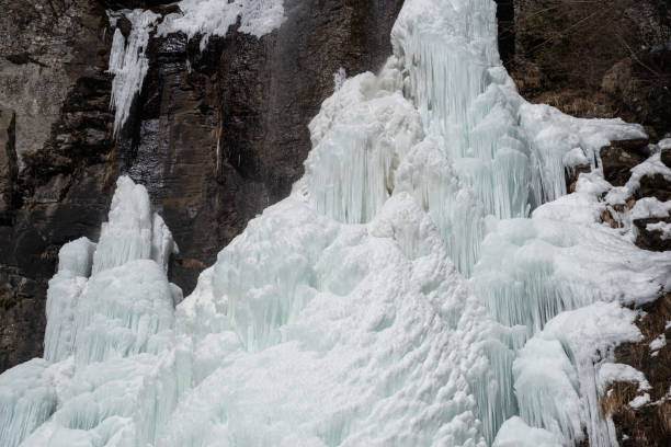 Beautiful frozen waterfall, Nagano Prefecture