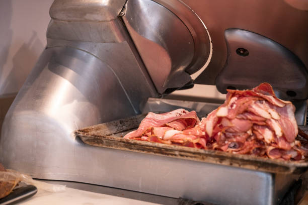 istock Commercial slicer and thin slices of meat 2196677967