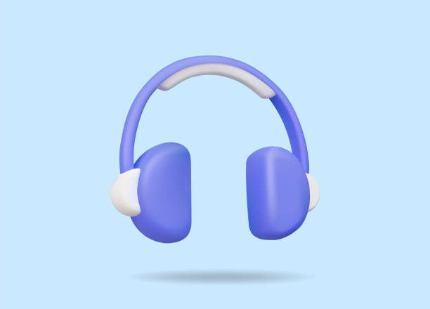 istock 3D vector render illustration of a minimalist, simple and modern headphone icon. Soft and clean blue and white tones for design, music, audio, podcasts, applications, multimedia, listening. 2196684678