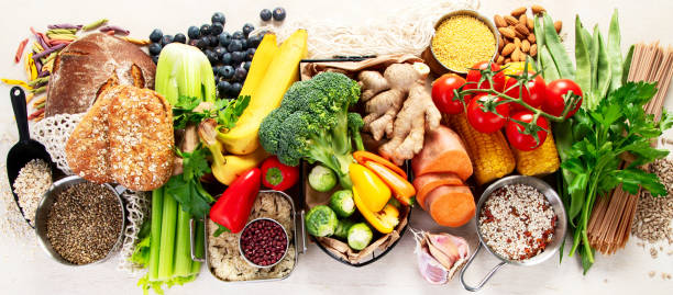 istock Different types of high carbohydrate food. 2196685975