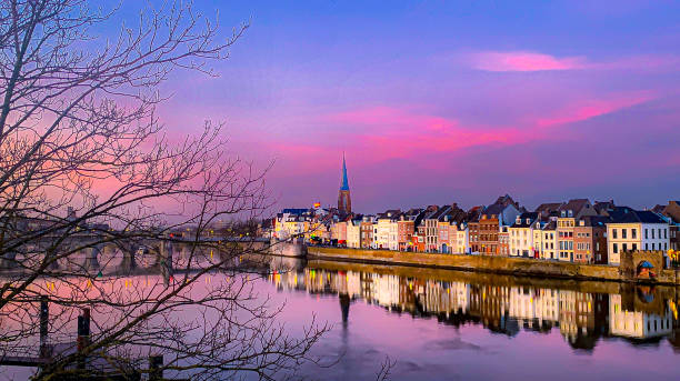 istock Maastricht city on a cold wintry evening 2196686070
