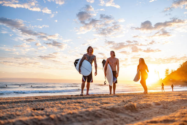 istock Surfers Enjoy Morning Waves on Gold Coast 2196688412