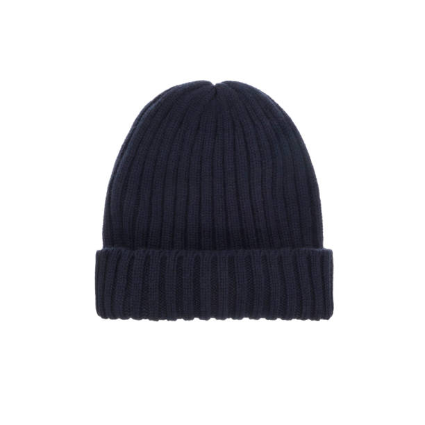 istock Navy blue winter hat isolated on white background 2196691253